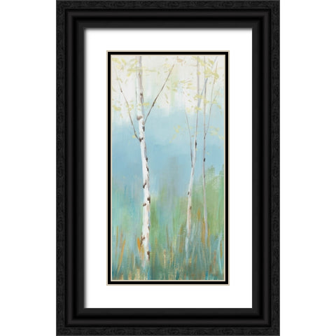 Birch Harmonies II Black Ornate Wood Framed Art Print with Double Matting by Ian C