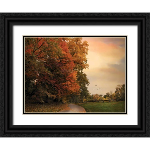 Turning Black Ornate Wood Framed Art Print with Double Matting by Jenney, Jessica