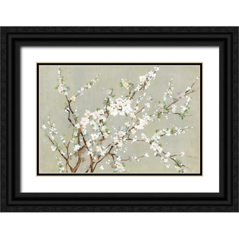 Geisha Black Ornate Wood Framed Art Print with Double Matting by Jensen, Asia