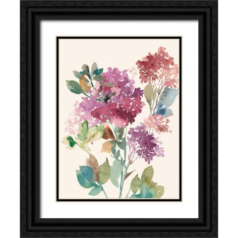 Sweet Hydrangea I Black Ornate Wood Framed Art Print with Double Matting by Jensen, Asia