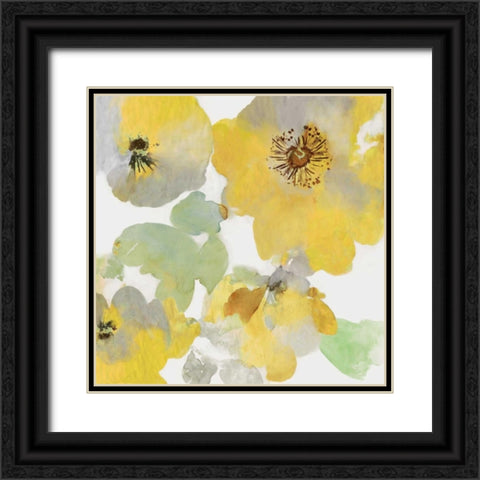 Sunny Floral I Black Ornate Wood Framed Art Print with Double Matting by Jensen, Asia