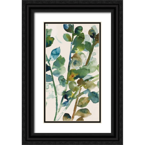 Fall Leaves I Black Ornate Wood Framed Art Print with Double Matting by Jensen, Asia