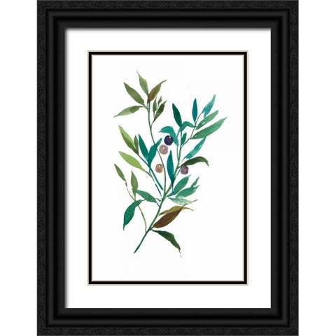 Olive I Black Ornate Wood Framed Art Print with Double Matting by Jensen, Asia