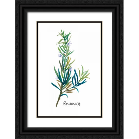 Rosemary I Black Ornate Wood Framed Art Print with Double Matting by Jensen, Asia