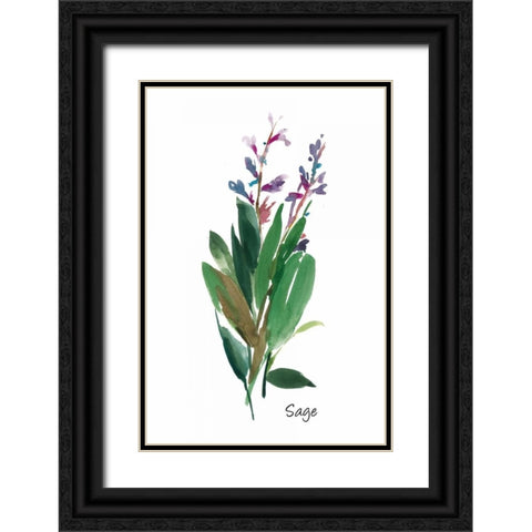 Sage I  Black Ornate Wood Framed Art Print with Double Matting by Jensen, Asia