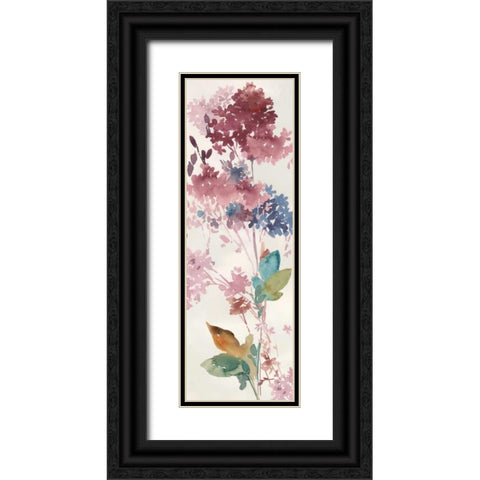 Hydrangea  Black Ornate Wood Framed Art Print with Double Matting by Jensen, Asia