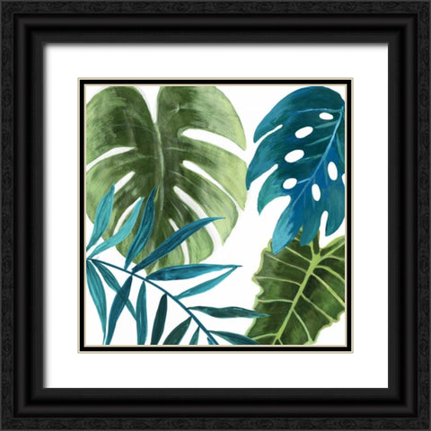 Tropical Leaves I Black Ornate Wood Framed Art Print with Double Matting by Jensen, Asia