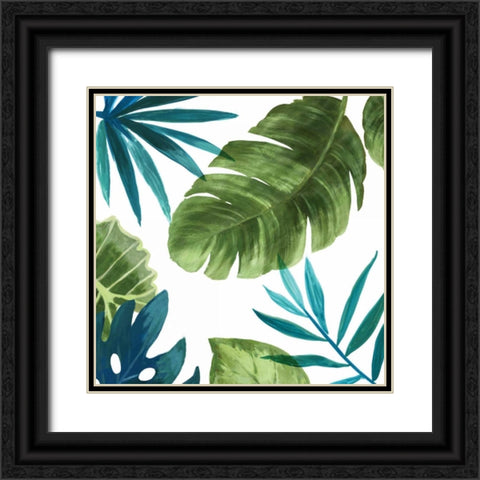 Tropical Leaves II Black Ornate Wood Framed Art Print with Double Matting by Jensen, Asia