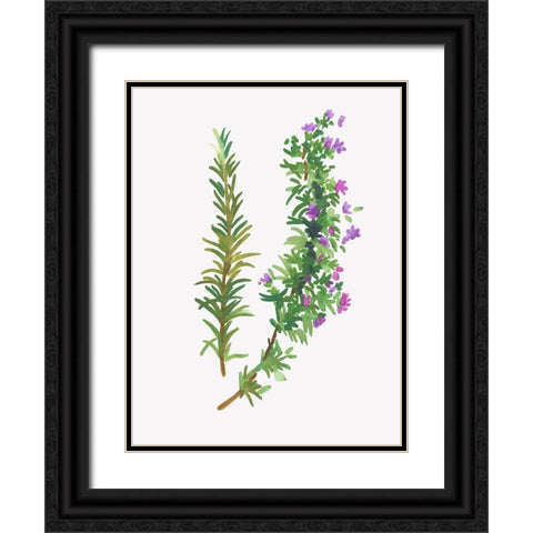 Wild Rosemary Black Ornate Wood Framed Art Print with Double Matting by Jensen, Asia