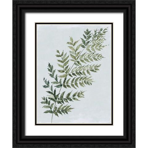 Green Fern I  Black Ornate Wood Framed Art Print with Double Matting by Jensen, Asia