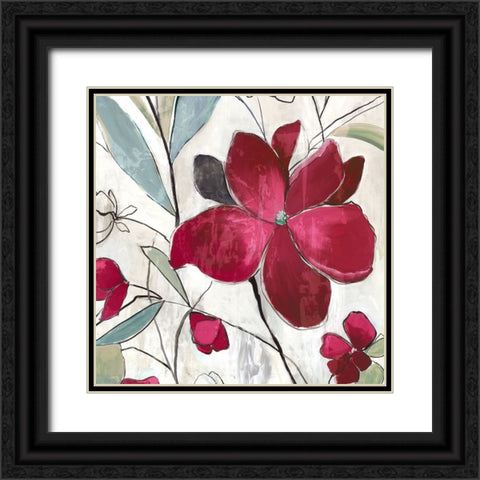 Rose Flower II Black Ornate Wood Framed Art Print with Double Matting by Jensen, Asia