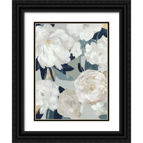 Ocean Blue Floral Beauty II Black Ornate Wood Framed Art Print with Double Matting by Jensen, Asia
