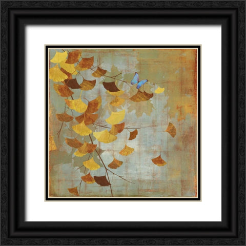 Gingko Branch I Black Ornate Wood Framed Art Print with Double Matting by Jensen, Asia