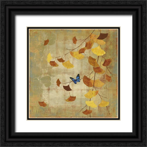 Gingko Branch II Black Ornate Wood Framed Art Print with Double Matting by Jensen, Asia