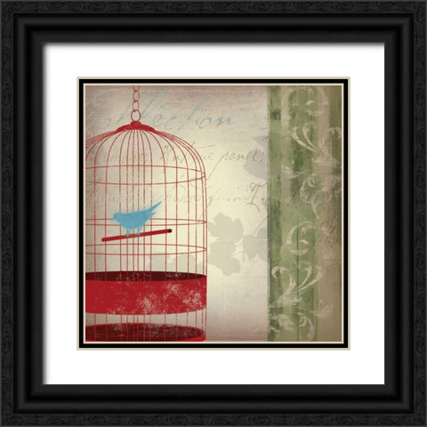 Â  Twitter I Black Ornate Wood Framed Art Print with Double Matting by Jensen, Asia