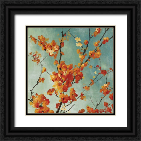 Orange Blossoms I Black Ornate Wood Framed Art Print with Double Matting by Jensen, Asia