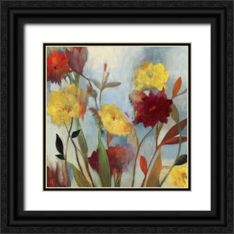 Wildflowers I Black Ornate Wood Framed Art Print with Double Matting by Jensen, Asia