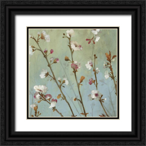 Wind Blossoms I - Mini Black Ornate Wood Framed Art Print with Double Matting by Jensen, Asia
