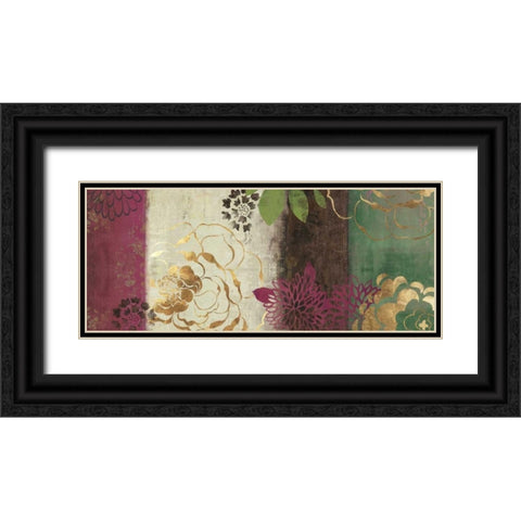 Jacquard II - Mini Black Ornate Wood Framed Art Print with Double Matting by Jensen, Asia