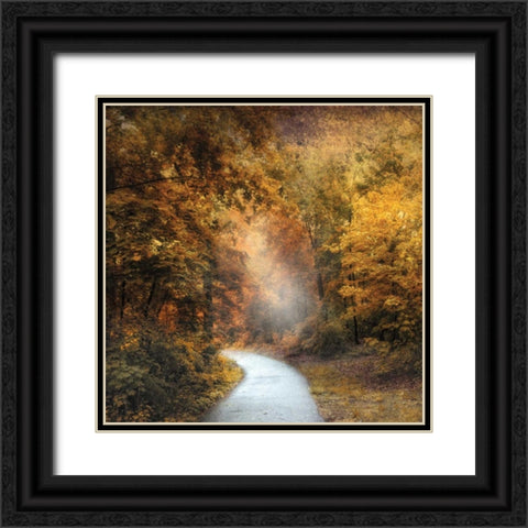 October Trail Black Ornate Wood Framed Art Print with Double Matting by Jenney, Jessica