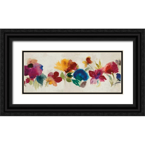 Floral Dance I - Mini Black Ornate Wood Framed Art Print with Double Matting by Jensen, Asia
