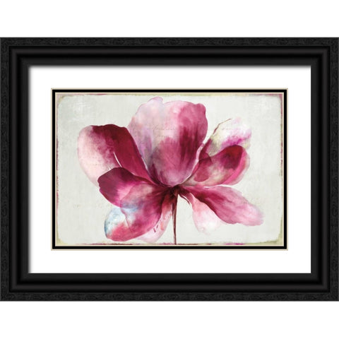 Lilya Red Black Ornate Wood Framed Art Print with Double Matting by Jensen, Asia