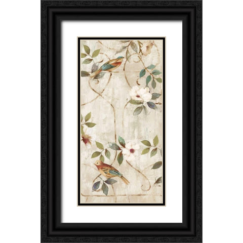 Lattice II Black Ornate Wood Framed Art Print with Double Matting by Jensen, Asia