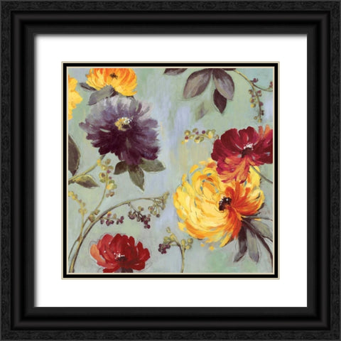 Field Flowers I - Mini Black Ornate Wood Framed Art Print with Double Matting by Jensen, Asia