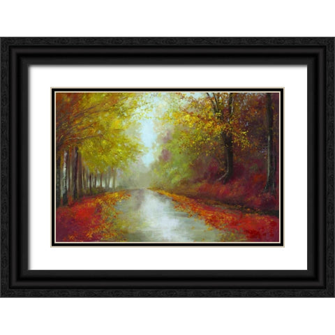 Brighter Days Black Ornate Wood Framed Art Print with Double Matting by Jensen, Asia