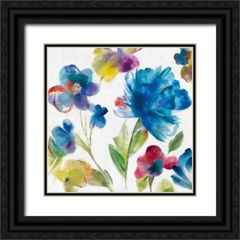Sarcelle Jardin I - Mini Black Ornate Wood Framed Art Print with Double Matting by Jensen, Asia
