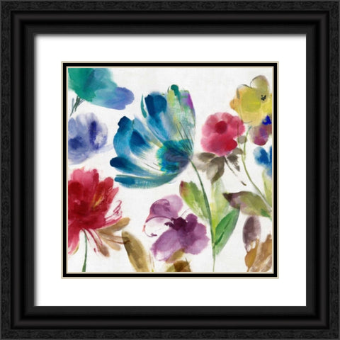 Sarcelle Jardin II - Mini Black Ornate Wood Framed Art Print with Double Matting by Jensen, Asia
