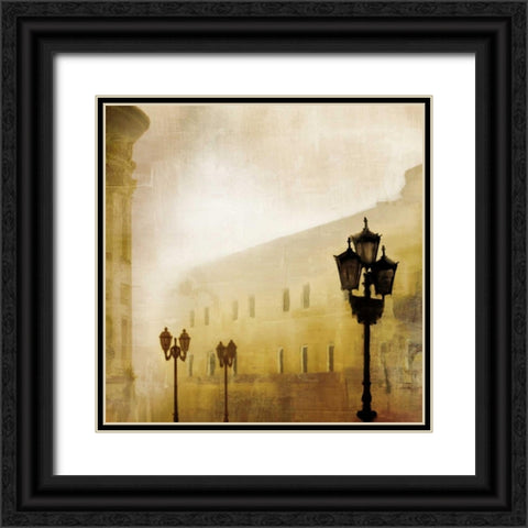 Fog Town I Black Ornate Wood Framed Art Print with Double Matting by McMasters, James