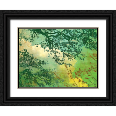 Branches and Clouds Black Ornate Wood Framed Art Print with Double Matting by McMasters, James