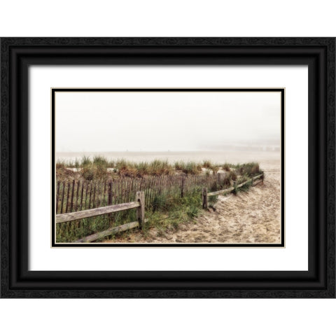 Atlantic City Beach I Black Ornate Wood Framed Art Print with Double Matting by Kearney, Franklin J.