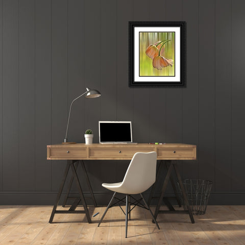 Tulip Free Fall Black Ornate Wood Framed Art Print with Double Matting by Von Knobloch, Karen