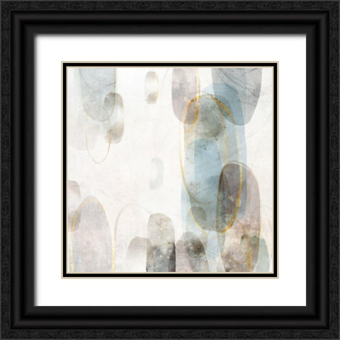 Golden Rings II  Black Ornate Wood Framed Art Print with Double Matting by Roko, Ken