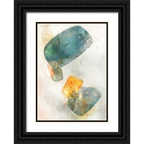 Blue Ink Rose II Black Ornate Wood Framed Art Print with Double Matting by Roko, Ken