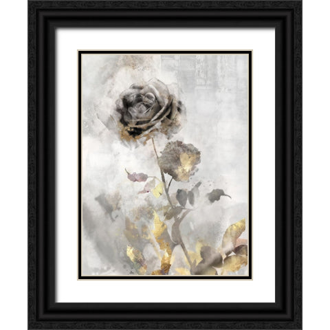 Black Roses II Black Ornate Wood Framed Art Print with Double Matting by Roko, Ken