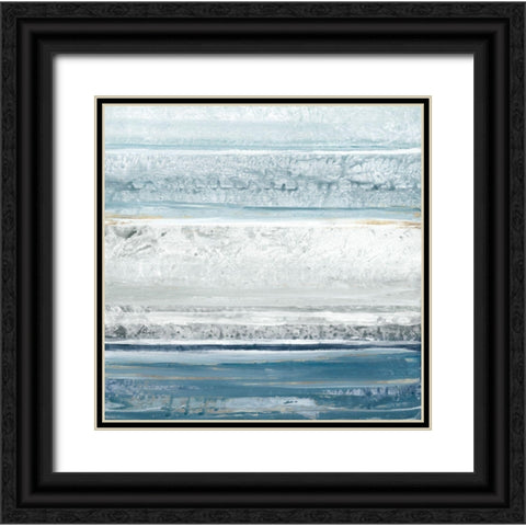 Blue Marble I  Black Ornate Wood Framed Art Print with Double Matting by Lera
