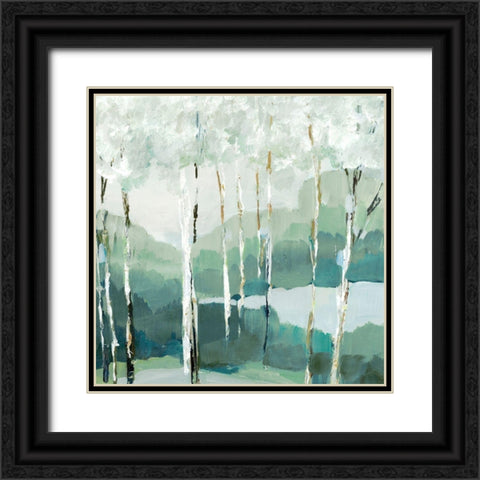 Quiet Birch Forest II  Black Ornate Wood Framed Art Print with Double Matting by Lera