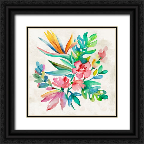 Tropical Bundle II Black Ornate Wood Framed Art Print with Double Matting by Lera