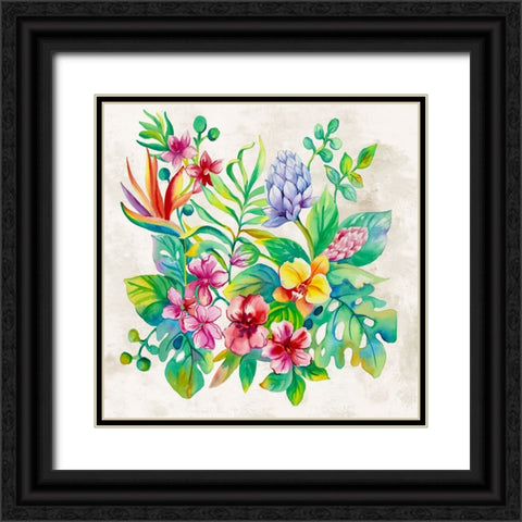 Tropical Bundle III Black Ornate Wood Framed Art Print with Double Matting by Lera