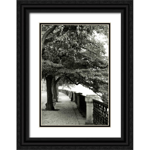 Park at Dusk II Black Ornate Wood Framed Art Print with Double Matting by Denardo, Laura
