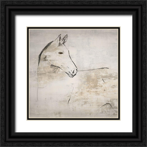 Horse II  Black Ornate Wood Framed Art Print with Double Matting by Lily K