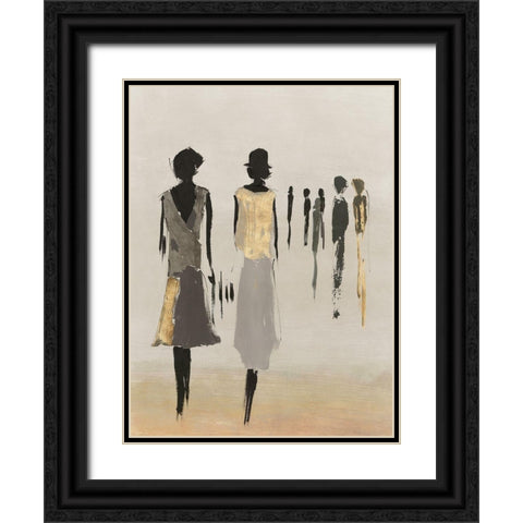 Fashionable Ladies I  Black Ornate Wood Framed Art Print with Double Matting by Lily K