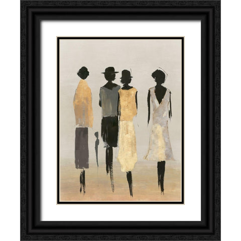 Fashionable Ladies II  Black Ornate Wood Framed Art Print with Double Matting by Lily K
