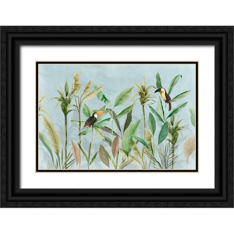 Tropical Heaven Black Ornate Wood Framed Art Print with Double Matting by Lily K
