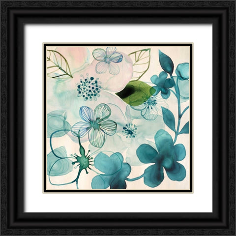 Water Blossoms III Black Ornate Wood Framed Art Print with Double Matting by Berg, Margaret