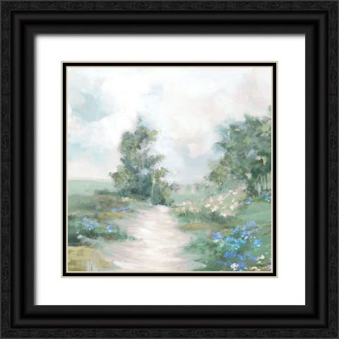 Forest of Green Black Ornate Wood Framed Art Print with Double Matting by PI Studio