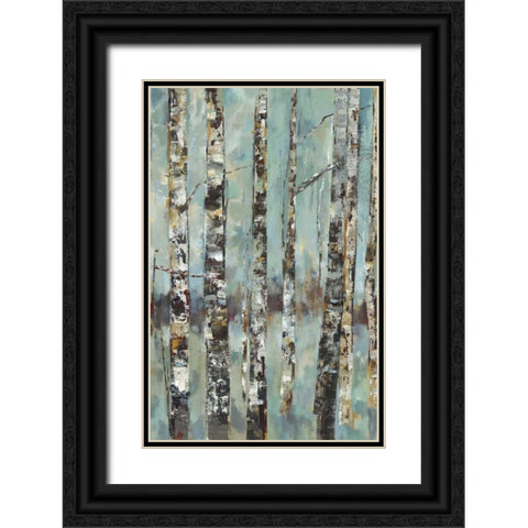 Winter Birch III Black Ornate Wood Framed Art Print with Double Matting by Woods, Maya